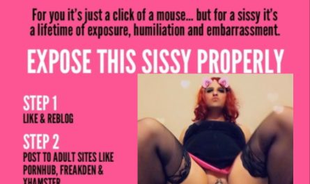 Sissy slut exposed riding a fat dildo