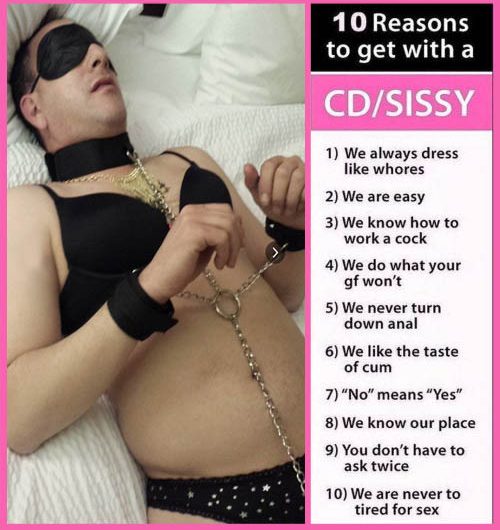 10 Reasons to use a cross dressing sissy