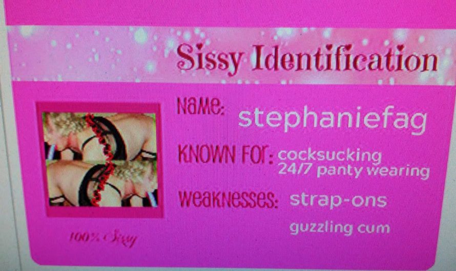 Sissy cock sucker ID card exposed