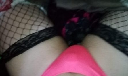 Sissy bitch's clit in her panties