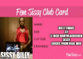 Fem Sissy Card for Ugly Black Sissy Billy