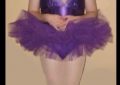 Sissy virgin posing in a pretty purple tutu