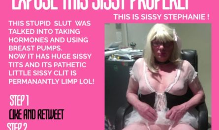Sissified slut with a permanently limp clit dick