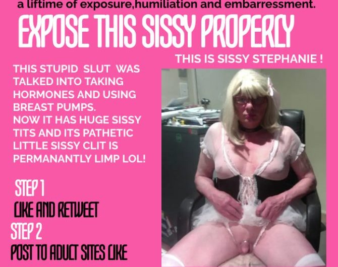 Sissified slut with a permanently limp clit dick