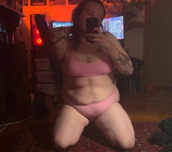 Posing in pink panties!