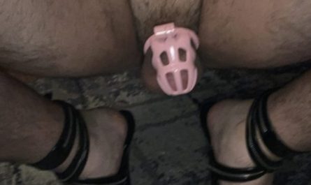 Sissy in chastity ready to start exploring