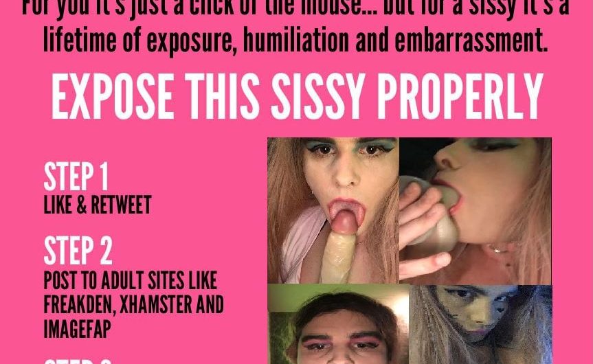 Exposed Cock Hungry Sissy Slut