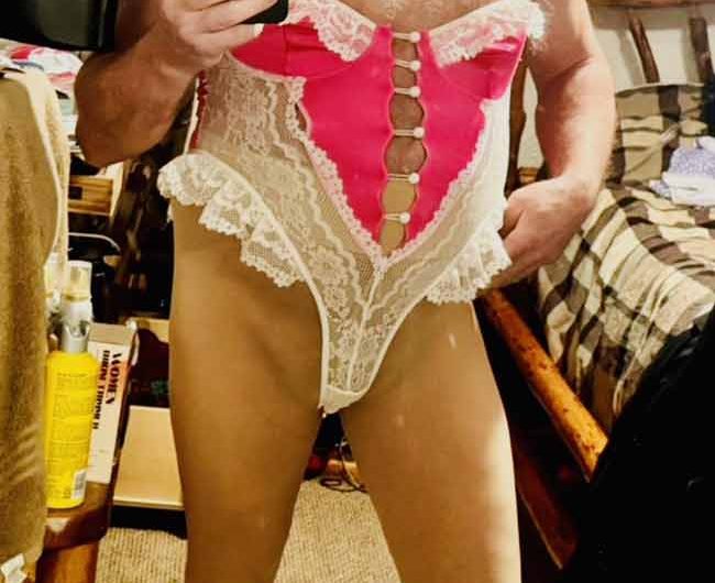 Sissy Shauna Prancing Around in Lingerie